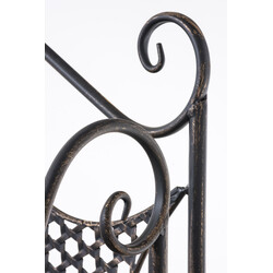 Hopfällbar lantlig hylla i kraftigt järn med fyra plan