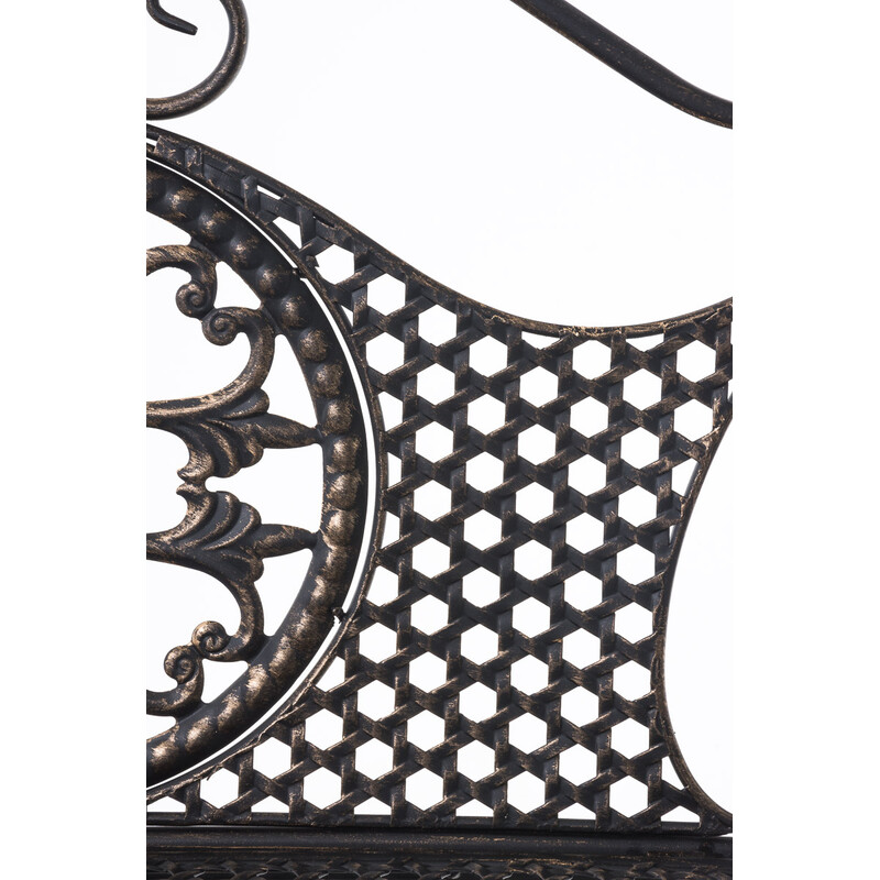 Hopfällbar lantlig hylla i kraftigt järn med fyra plan