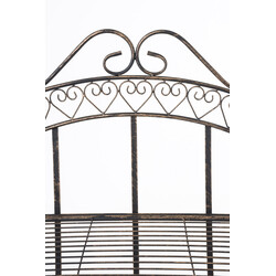 Robust hopfällbar järnhylla med antik finish och fyra plan