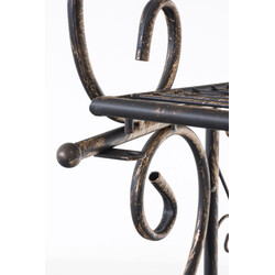 Robust hopfällbar järnhylla med antik finish och fyra plan