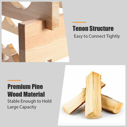 Stapelbart vinflaskställ i trä för 72 flaskor