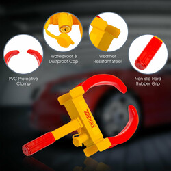 Hjulklämma stöldskydd för fordon med säkerhetslås