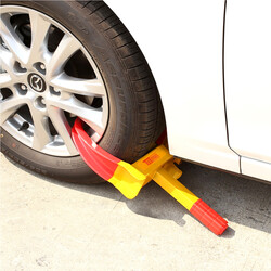 Hjulklämma stöldskydd för fordon med säkerhetslås