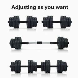 Hantelset 2-i-1 för mångsidig hemmaträning med skivstång