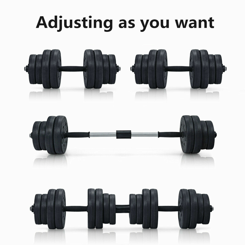 Hantelset 2-i-1 för mångsidig hemmaträning med skivstång