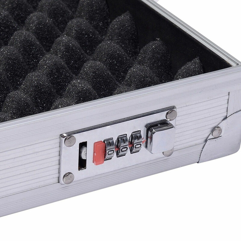 Aluminiumförvaringsväska med kombinationslås och anpassningsbar inredning