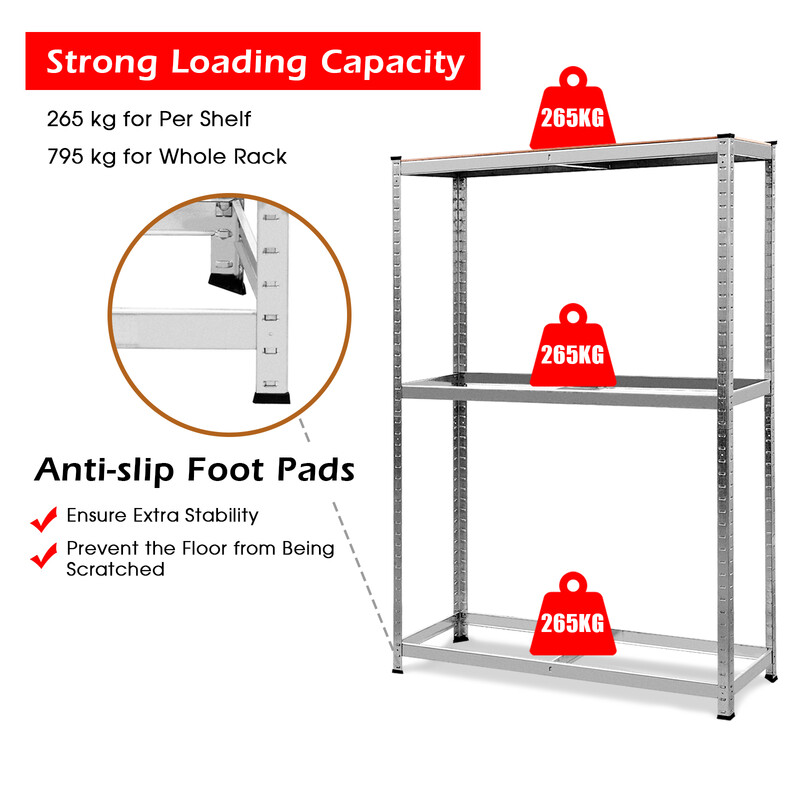 Däckställ metallhylla justerbar för garage och verkstad