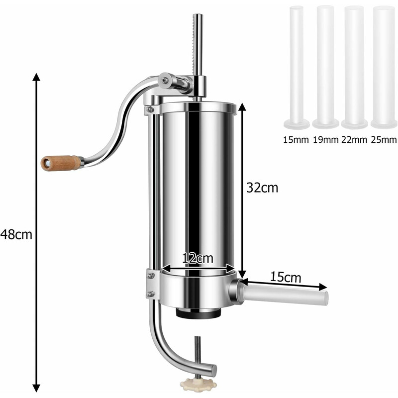 Korvstoppare 3,5L rostfritt stål med fyllningsrör