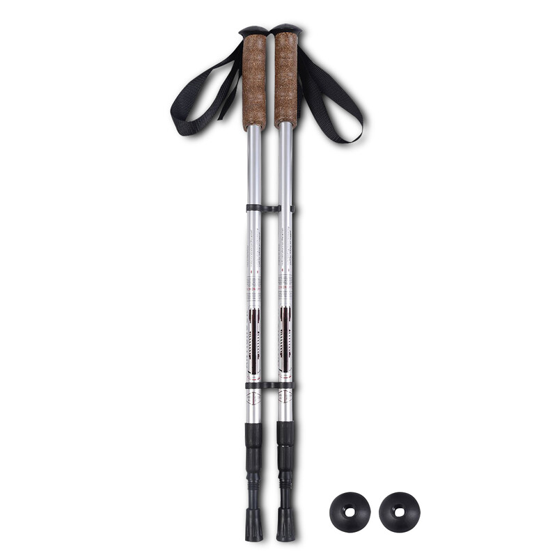 Justerbara lätta vandringsstavar i aluminium för friluftsliv