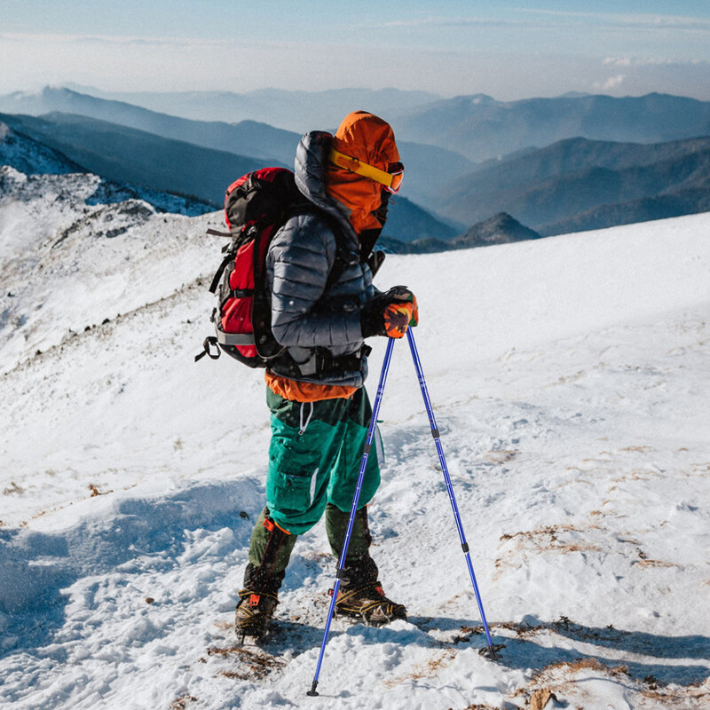 Justerbara lätta vandringsstavar i aluminium för friluftsliv