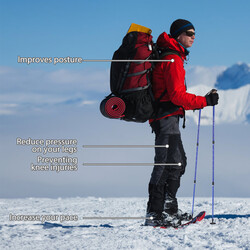 Justerbara lätta vandringsstavar i aluminium för friluftsliv