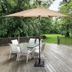 Parasollstativ fyrkantig brons stabil och hållbar design