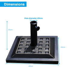Parasollstativ fyrkantig brons stabil och hållbar design