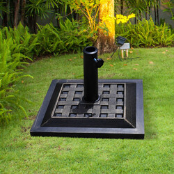 Parasollstativ fyrkantig brons stabil och hållbar design