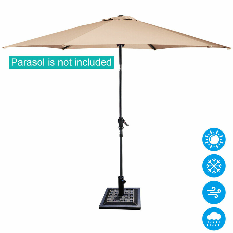 Parasollstativ fyrkantig brons stabil och hållbar design