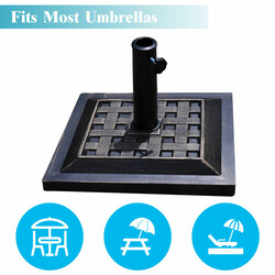 Parasollstativ fyrkantig brons stabil och hållbar design