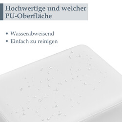 Elegant röd fotpall med PU-överdrag och träram