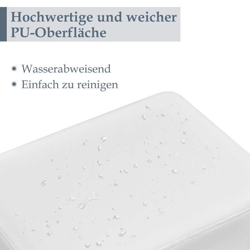 Elegant röd fotpall med PU-överdrag och träram