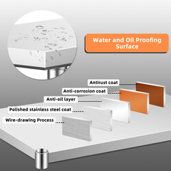 Rostfritt stål köksbord med mellanhylla 92x61x90 cm