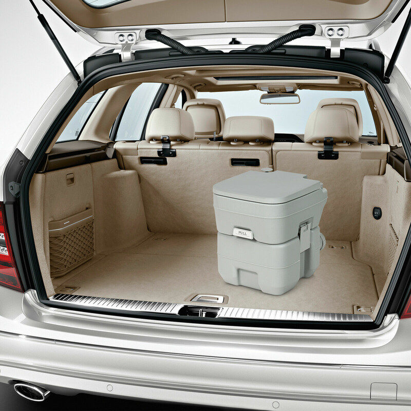 Bärbar campingtoalett 20L för utomhusbruk grön HDPE