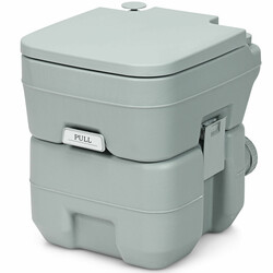 Bärbar campingtoalett 20L för utomhusbruk grön HDPE