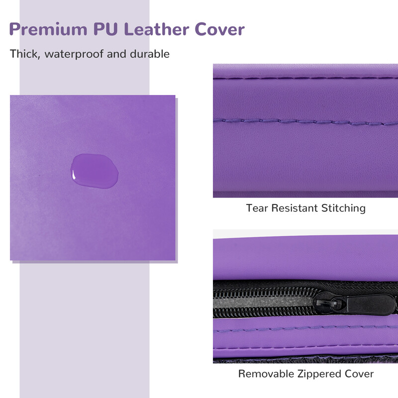 Mjuk vikbar träningsmatta för yoga och gymnastik lila