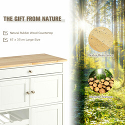 Köksvagn i trä med vinställ och förvaring