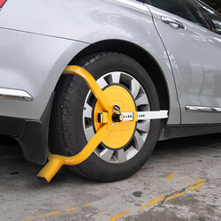 Hållbart hjullås 13-15 tum med säkerhetslås och zinkbeläggning