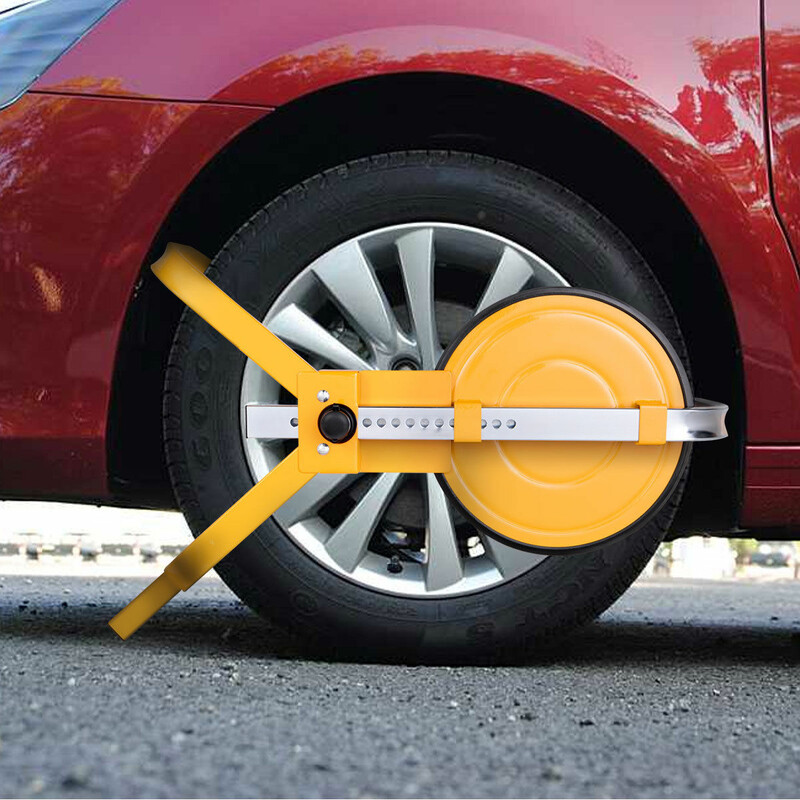 Hållbart hjullås 13-15 tum med säkerhetslås och zinkbeläggning