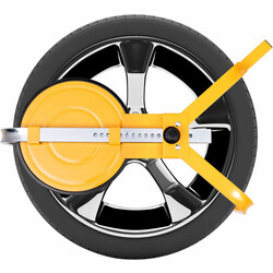 Hållbart hjullås 13-15 tum med säkerhetslås och zinkbeläggning