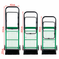 2-i-1 hopfällbar säckkärra med justerbart handtag