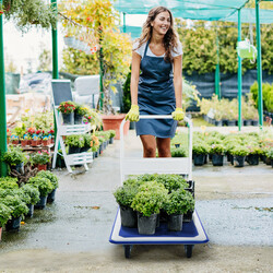 Hopfällbar transportvagn 90x60 cm med hög lastkapacitet