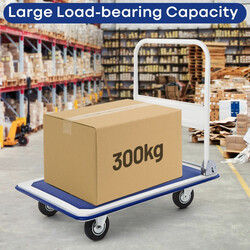 Hopfällbar transportvagn 90x60 cm med hög lastkapacitet