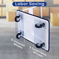 Hopfällbar transportvagn 90x60 cm med hög lastkapacitet