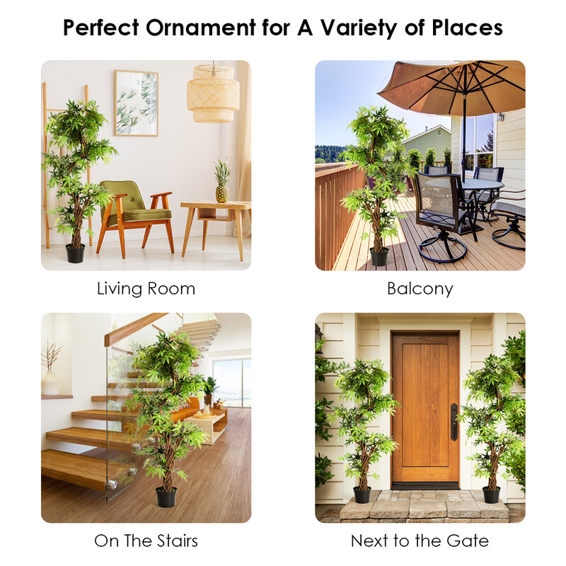 Konstgjord bonsai med äkta trästam för inomhusbruk