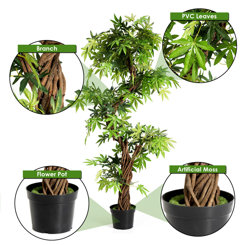 Konstgjord bonsai med äkta trästam för inomhusbruk