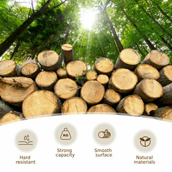 Runt fällbart balkongbord i brunt trä för trädgård