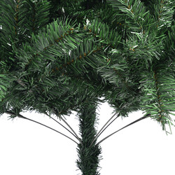 Konstgjord julgran med metallfot 150-240 cm grön