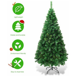 Konstgjord julgran med metallfot 150-240 cm grön