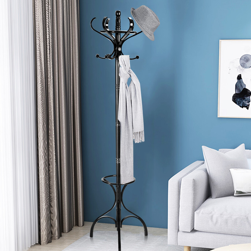 Klädhängare med 12 krokar i brun/svart/natur-svart