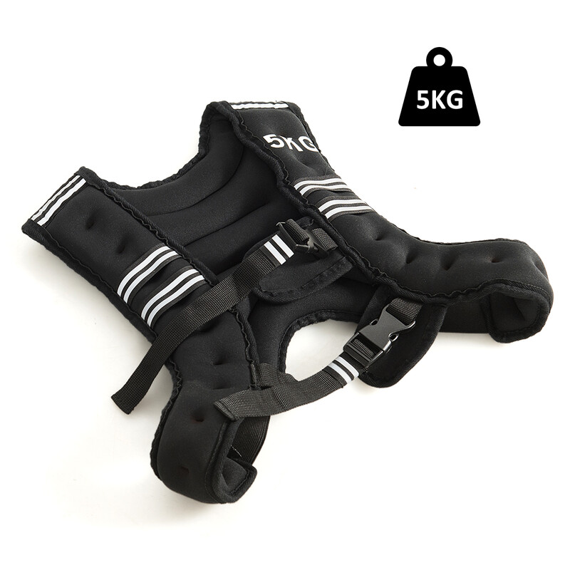 Justerbar viktväst 5 kg med reflexer och ficka