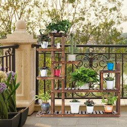 Sjustegs växthylla i trä för inomhus och utomhusbruk