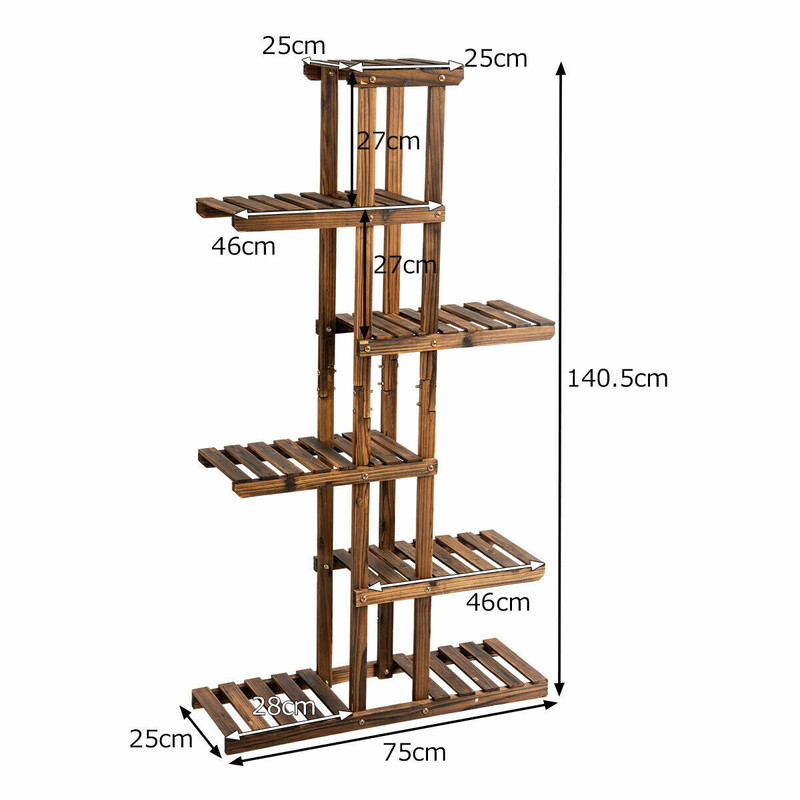 Blomställning i trä för inomhus och utomhusbruk 75x25x140cm