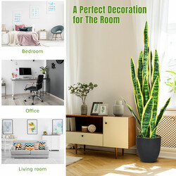 Konstgjord ormväxt med stabil kruka för hem och kontor