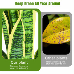 Konstgjord ormväxt med stabil kruka för hem och kontor