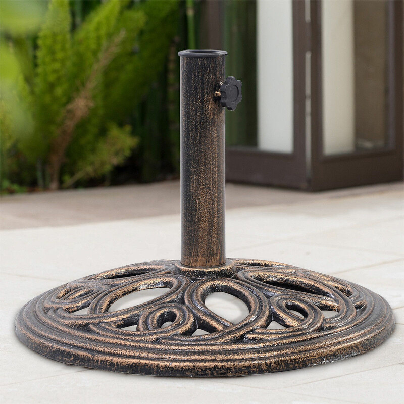 Stabil parasollhållare i gjutjärn för 38-48 mm stänger