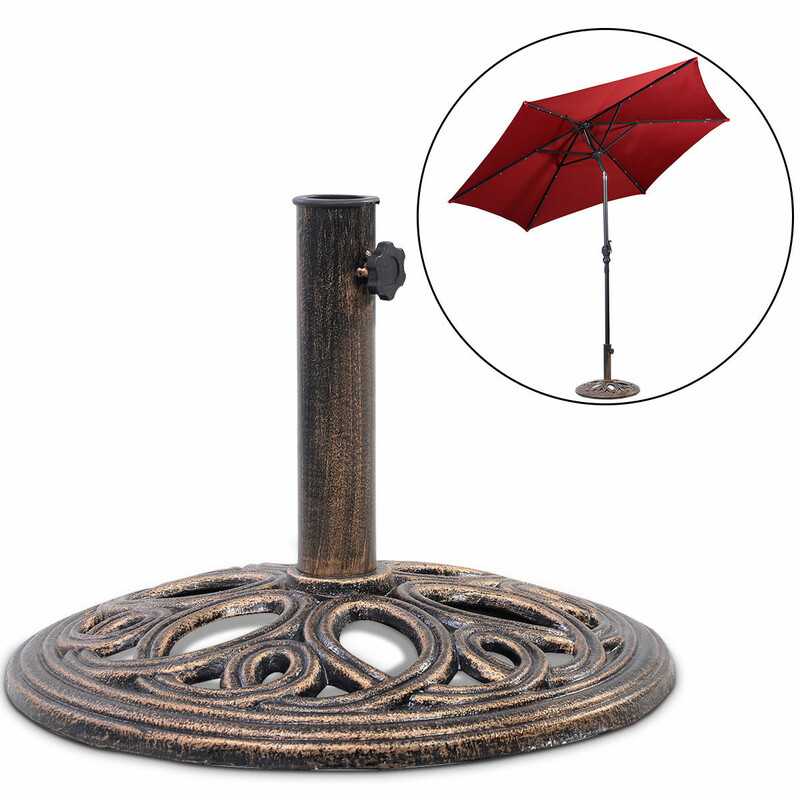 Stabil parasollhållare i gjutjärn för 38-48 mm stänger