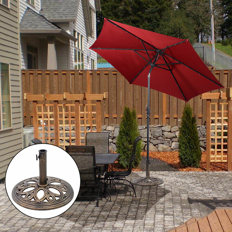 Stabil parasollhållare i gjutjärn för 38-48 mm stänger