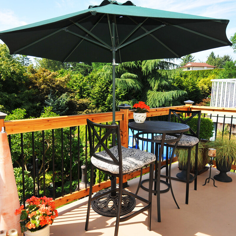 Stabil parasollhållare i gjutjärn för 38-48 mm stänger