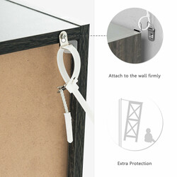 Grå 9-fack förvaringshylla med dörrar och väggmontering